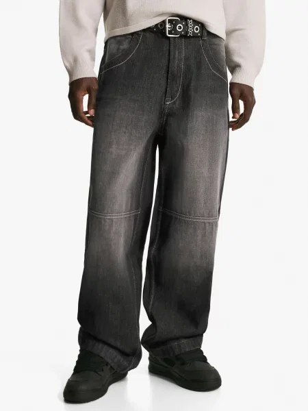 Bershka Jeans denim negru