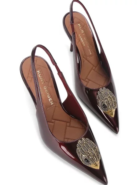 Кожаные большие туфли Kurt Geiger London бордовые