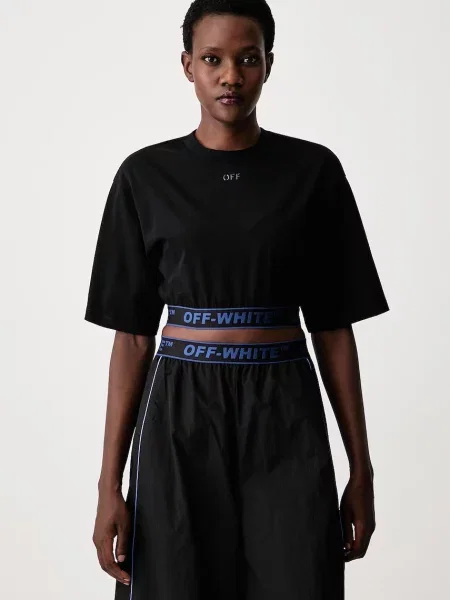 Off-White Logoband tricou din pentru femei alb