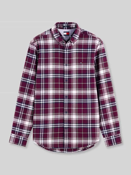 Koszula casualowa o kroju regular fit z bawełny ze wzorem w kratę Tommy Jeans