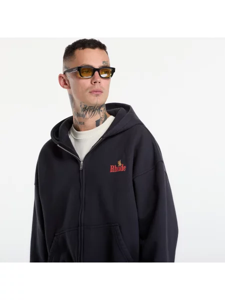RHUDE American Spirit bluza rozpinana z kapturem czarna