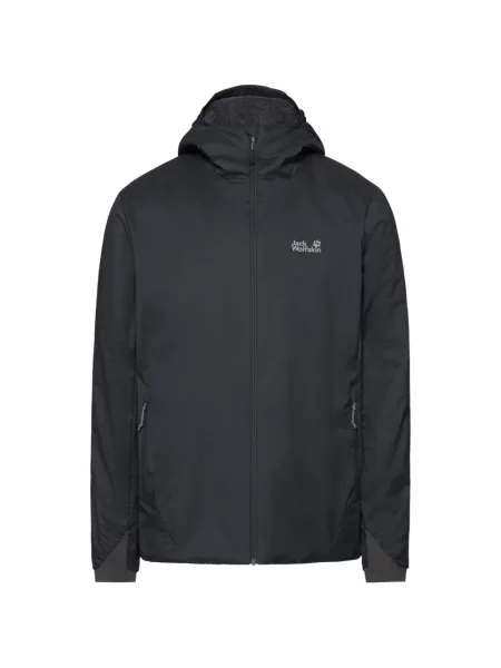 Jakna Jack Wolfskin s printom crna
