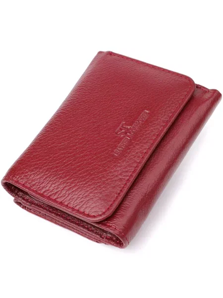Кожаный кошелек St Leather Accessories бордовый