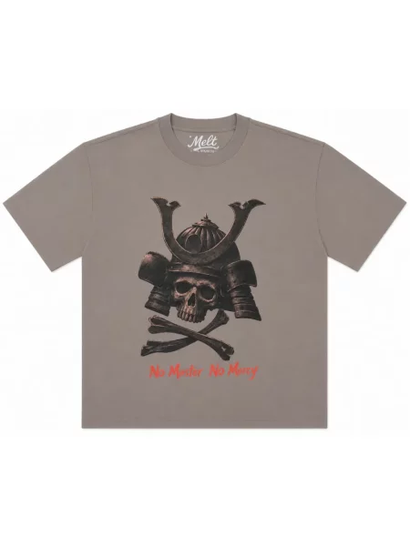 Tricou Melt cu imagine cu decolteu rotund gri