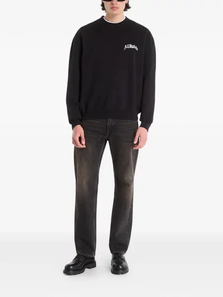 Pulover Allsaints cu imagine negru