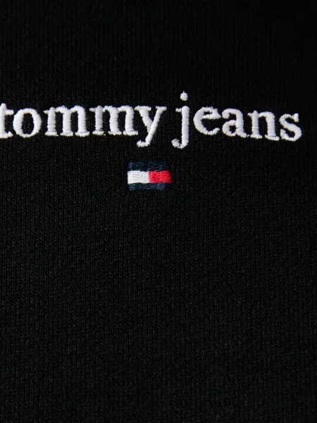Суичър с качулка Tommy Jeans черно