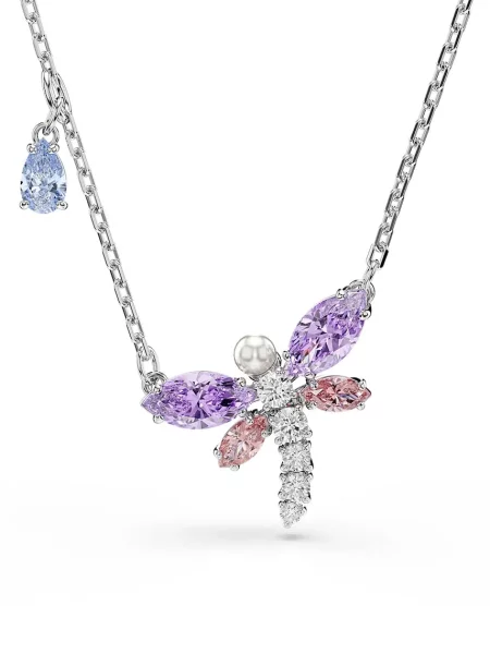 Swarovski ogrlica kovinska s kubičnim cirkonijem Ariana Grande x Swarovski modra