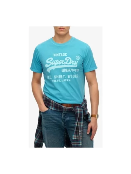 Koszulka Superdry Vl Neon Relaxed niebieska