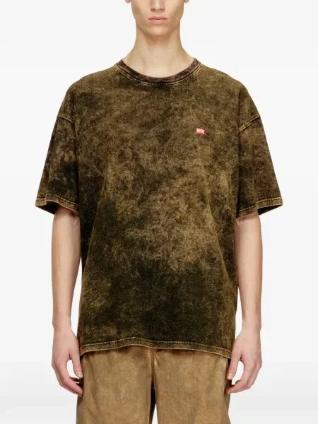 Tricou Diesel cu decolteu rotund maro