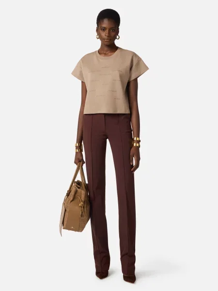Брюки Elisabetta Franchi коричневые