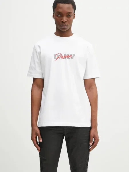 Daily Paper tricou din Overwritten T-Shirt bărbați cu imprimeu alb