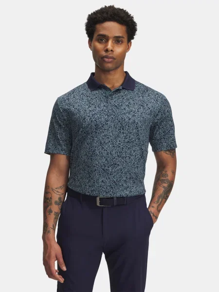 Polo Under Armour cu imagine albastru