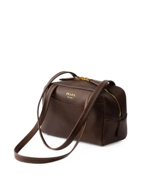 Δερμάτινος τοπ Prada καφέ