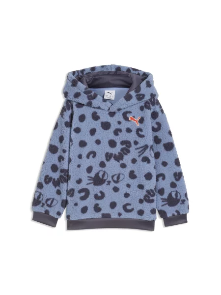 PUMA bluza z kapturem Imaginary Friend o swobodnym kroju Akcesoria niebieski