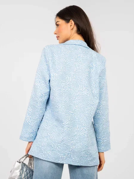 Blazer Rue Paris iz žakarda siva