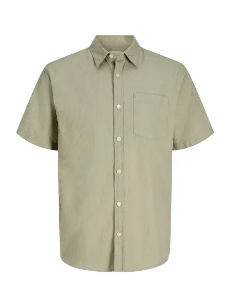 JACK & JONES Marškiniai JORNANTUCKET rusvai žalia
