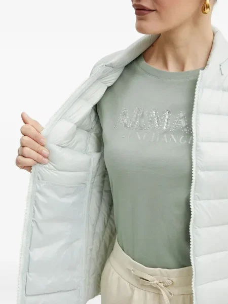 Geacă Armani Exchange cu glugă albastru