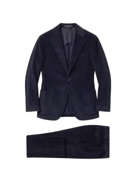 Костюм Lardini от рипсено кадифе синьо