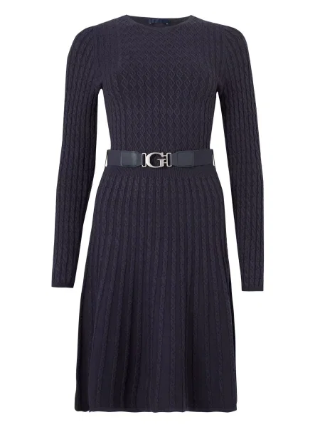 GUESS Pletena haljina HANA mornarsko plava