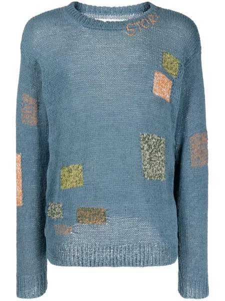 Pulover Story Mfg. cu imprimeu geometric albastru