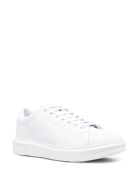 Kožené tenisky Armani Exchange bílé