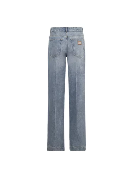 Jeansy straight leg Dolce And Gabbana niebieskie