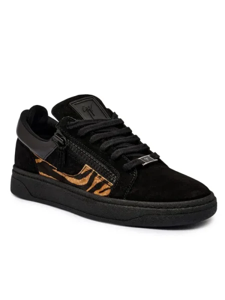 Giuseppe Zanotti Bőr edzőcipő fekete