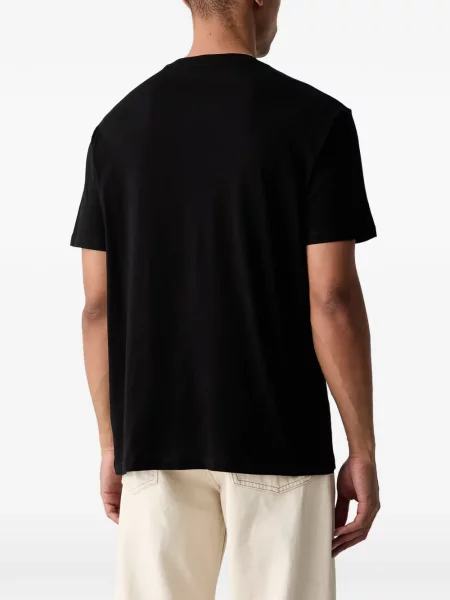 Tricou Armani Exchange cu autograf negru