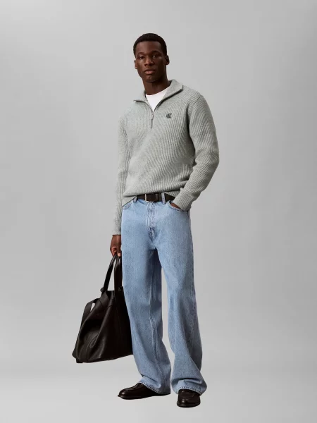 Calvin Klein Jeans Sveter svetlozelená