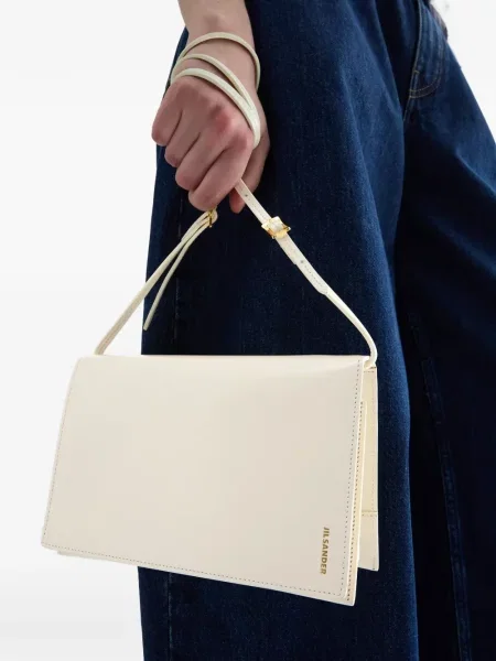 Geantă Jil Sander cu imagine alb