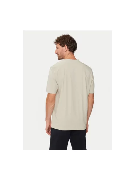 T-shirt o kroju regular fit z mieszanki bawełny model TCHUP' Boss Orange beżowa