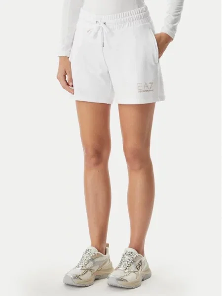 Emporio Armani Pantaloni scurți sport alb