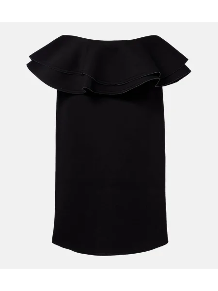 Fodros térdig érő midi szoknya Plan C fekete