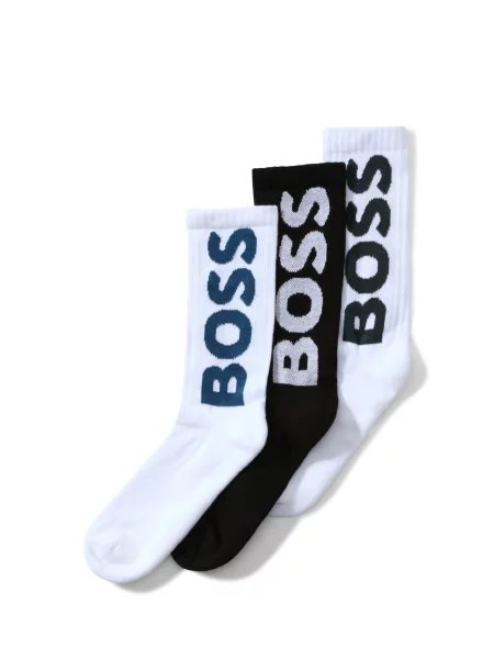 BOSS Șosete albastru / verde închis / negru alb