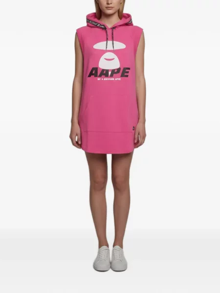Rochie mini A Bathing Ape® fără mâneci roz