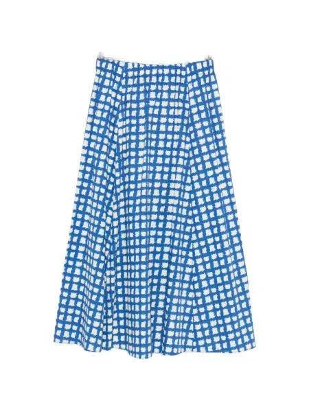 Scurt rochie midi I Blues în carouri cu imagine albastru