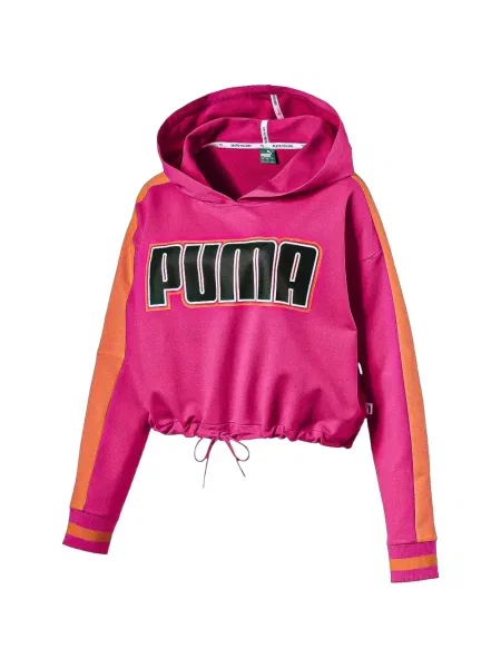 Decupat hanorac cu glugă Puma roz