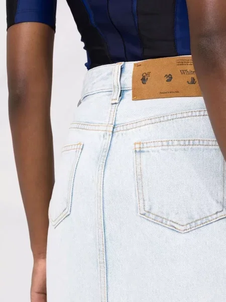 Mała mały spódnica mini Off-white biała