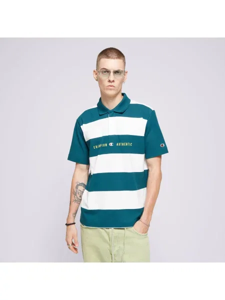 Champion Polo Striped Polo zielona