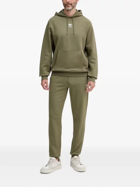 Pantaloni Lacoste cu imagine alergare verde