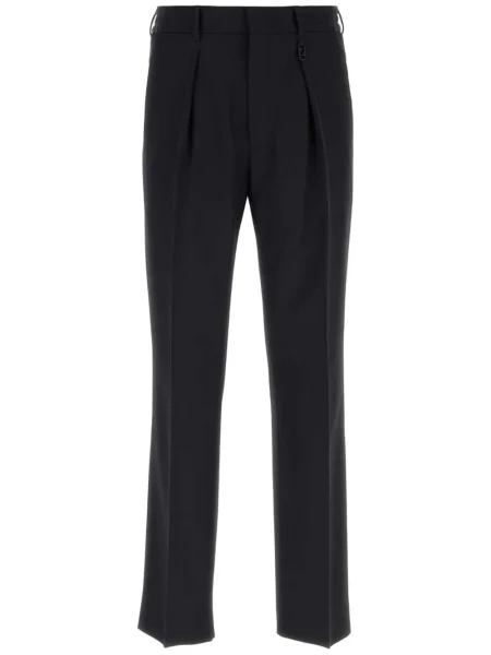 Pantaloni Fendi din țesătură twill albastru