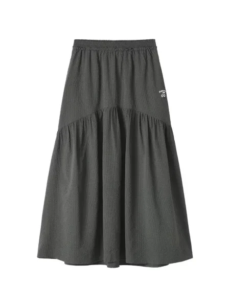 Maxi fusta maxi Fingercroxx cu volane gri