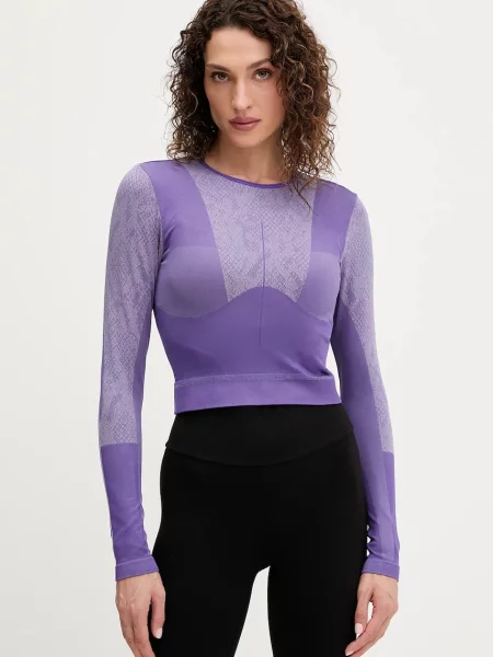 Tricou mânecă lungă Adidas By Stella Mccartney violet