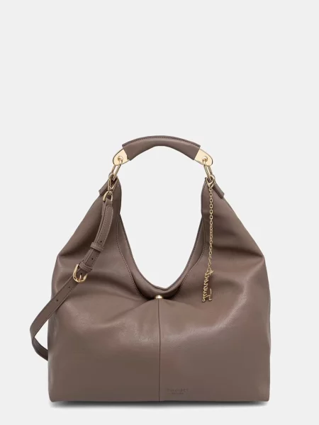 Geanta hobo Twinset din piele maro