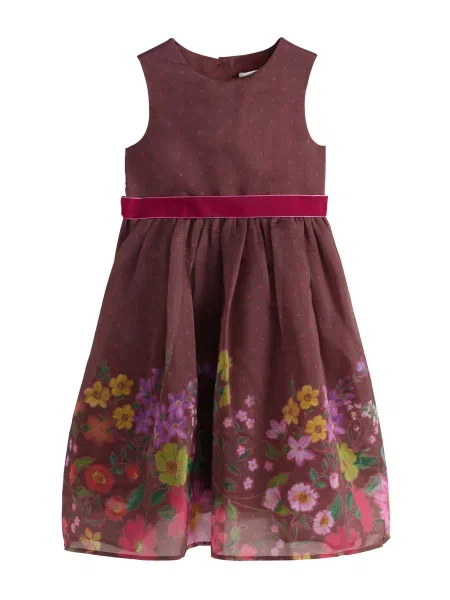 Next Rochie ciocolatiu / galben / roz deschis / rodie roșu