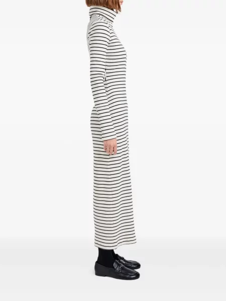 Rochie midi Proenza Schouler White Label cu dungi până la genunchi de costum alb