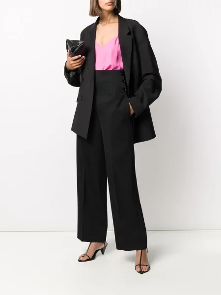 Plačiakojis kelnės Jil Sander juoda