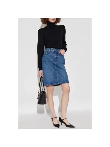 Sweter z golfem Dolce And Gabbana wełniany czarny