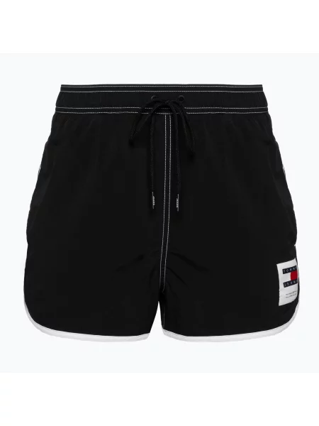Plavecké šortky Tommy Jeans Runner black černé