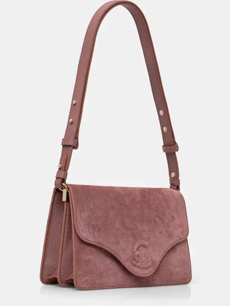 Coccinelle crossbody torbica usnjena roza